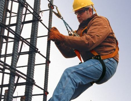 a man wearing harness